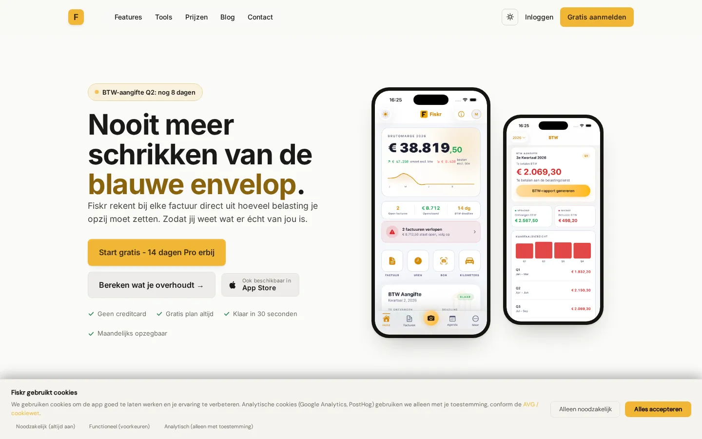 Screenshot van Fiskr